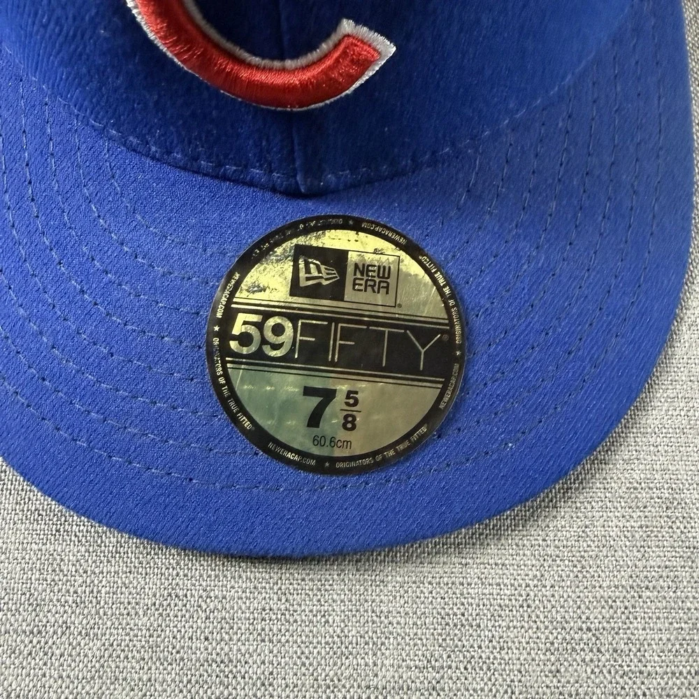 Chicago Cubs New Era 5950 Fitted Baseball Cap Size 7‎ 5/8